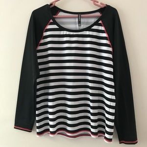 Torrid black & white striped top